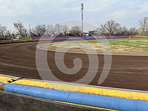 View of the motorcycle speedway track