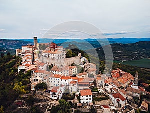 View of Motovun, a village and a municipality in central Istria, Croatia.