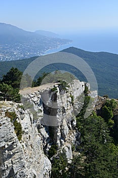 View from Mount Ai-Petri on the Black Sea coast