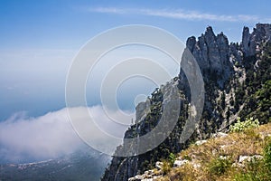 View from Mount Ai-Petri, Crimea. Beautiful nature of Crimea