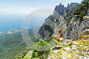 The view from the mount AI-Petri in Yalta and Gaspra, Crimea