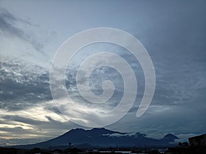 The view of mount Arjuna Malang