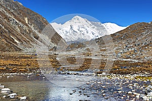 View of mount Cho Oyu from Gokyo, Nepal
