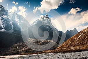 View of Mount Cholatse in Himalaya mountains, Nepal