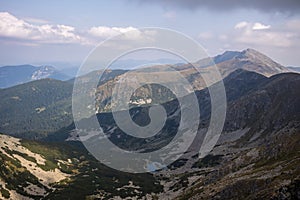 View from Mount Chopok in Sunny Day, ski resort Jasna, Low Tatras National Park in Slovak Republic