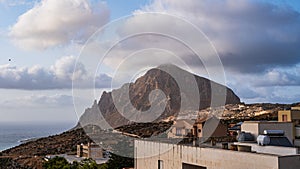 View of Mount Cofano. Custonaci, Sicily, Italy