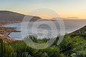 View from Mount Cofano on Sicily photo