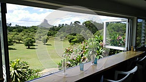 Mount Coonowrin Glasshouse Mountains Through Window photo