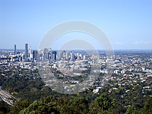 View from Mount Coot-tha on Brisbane.. Australia