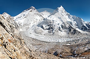 View of Mount Everest, Lhotse and Nuptse
