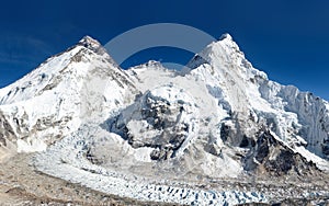 View of Mount Everest, Lhotse and Nuptse