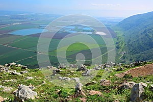 View from Mount Gilboa to Jezreel Valley, Israel