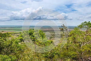 View from Mount Inkerman Scenic Lookout over Landscape of Queensland, Australia