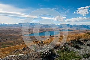 View from Mount John over Mackenzie Country photo