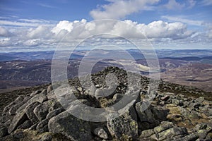 A view from Mount Keen. Cairngorm Mountains, Aberdeenshire, Scotland