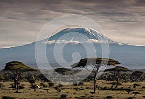 A view of Mount Kilimanjaro in Africa