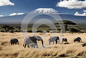 A view of Mount Kilimanjaro in Africa