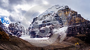 View of Mount Lefroy and the Mitre from the Trail to the Plain of Six Glaciers