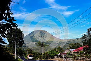 View of Mount Lokon Tomohon in North Sulawesi
