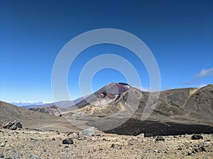 View on mount Ngauruhoe, Tongariro Crossing