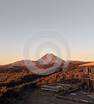 View on mount Ngauruhoe from Whakapapa