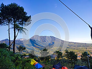 View of Mount Pangrango from Puncak, Bogor, West Java.  Sunday 14 May 2023