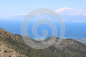 View from Mount Pantokrator, Corfu, Greece