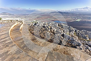 View from mount Precipice, Nazareth, Israel photo