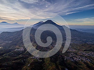 View of mount sindoro with aerial