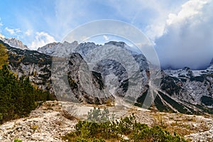 View of Mount Skuta in northern Slovenia