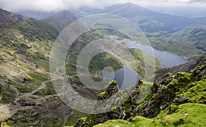 View from mount Snowdon Wales