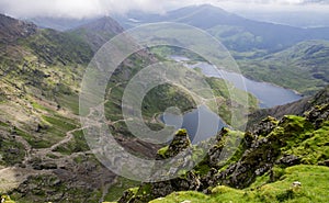 View from mount Snowdon Wales photo
