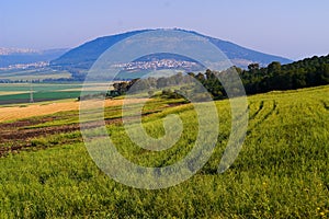 View of mount Tavor and Jezreel valley Israel photo