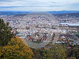 View from mount Uetliberg to Zurich in Switzerland