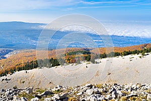 View from the Mount Ventoux, France