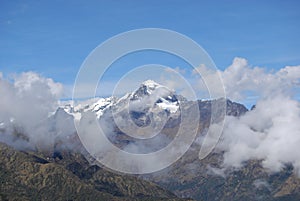 View of Mount Veronica in the Cordillera Urubamba