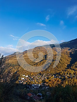 View mountain autumn brides alps blue