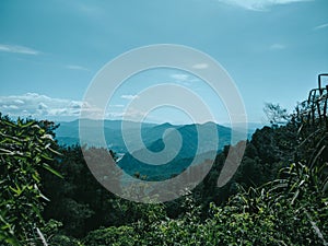 View of mountain beneath the sky