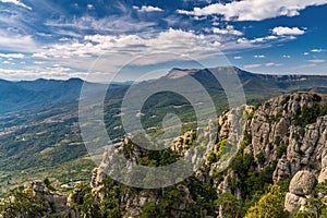 View of the mountain Demerdzhi and Chatyr-Dag