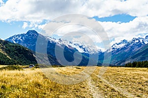 View of mountain and the field