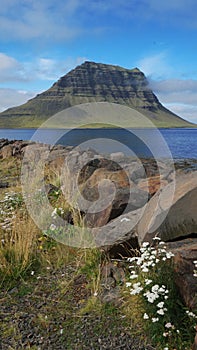 view of the mountain Kirkjufell, Grundafjordur, Iceland