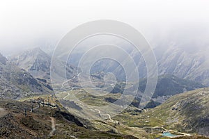 View of mountain near Alagna in Italy photo