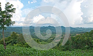 The view of the mountain at norther of Thailand