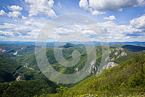 View from the mountain OvÄar on western Serbia. Beautiful nature - landscape.