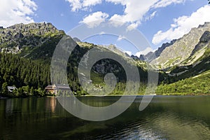 View on mountain Peaks and alpine Landscape of the High Tatras, Slovakia