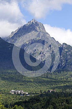 View on mountain Peaks and alpine Landscape of the High Tatras, Slovakia