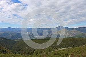 A view of the mountain peaks of the western end of the Cantabrian range