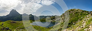 View of the Pic du Midi d`Ossau in the French Pyrenees