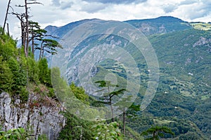 View from the mountain spiral highway in Durmitor over the Tara river