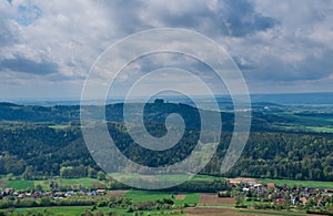 View from the mountain Staffelberg in bavaria